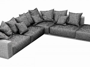 flexform lario sectional 3Dモデル