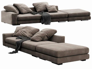 verzelloni holden con pouf Modello 3D