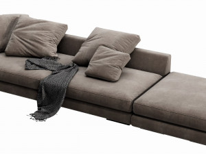 verzelloni holden with pouf Modello 3D