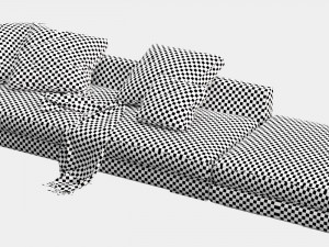 verzelloni holden with pouf Modello 3D