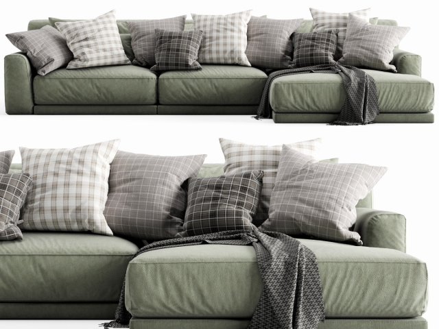 poliform paris seoul chaise lounge Modelo 3D .c4d .max .obj .3ds .fbx .stl .blend 