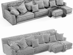 poliform paris seoul chaise lounge Modelo 3D