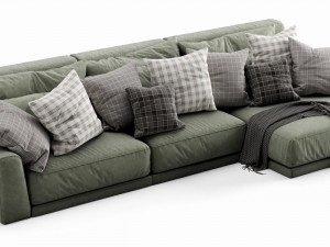 poliform paris seoul chaise lounge Modelo 3D