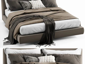 bb italia richard bed 3D Model