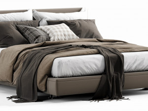 bb italia richard bed 3D मॉडल