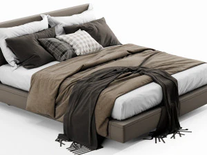 bb italia richard bed 3D Model