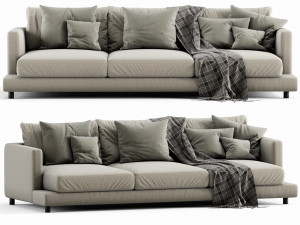 flexform long island 3 seater Modelo 3D