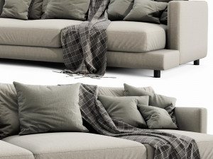 flexform long island 3 seater 3D 모델