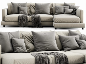 flexform long island 3 seater Modelo 3D