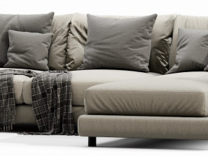 flexform long island 3 seater 3D मॉडल