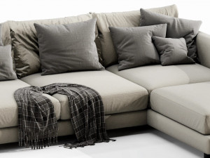 flexform long island 3 seater 3D मॉडल