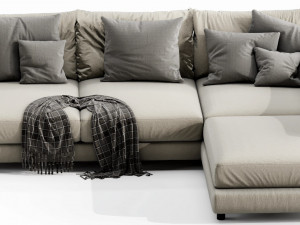 flexform long island 3 seater 3D मॉडल