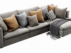 poliform dune chaise lounge 3D Model