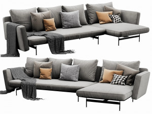 bb italia sake chaise lounge 3D Model