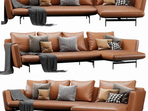 bb italia sake chaise lounge 3D Model