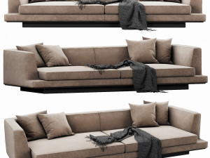 bb italia aurae sofa Modèle 3D