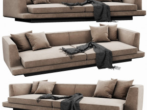 bb italia aurae sofa Modèle 3D
