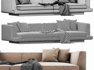 bb italia aurae sofa 3D Model