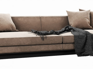 bb italia aurae sofa Modèle 3D