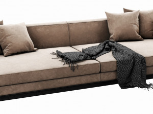 bb italia aurae sofa Modèle 3D