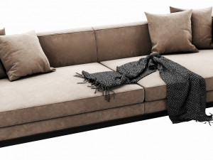 bb italia aurae sofa Modèle 3D