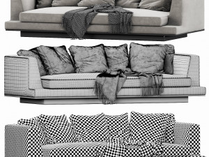 bb italia aurae sofa Model 3D
