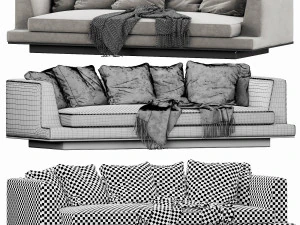 bb italia aurae sofa 3D Model