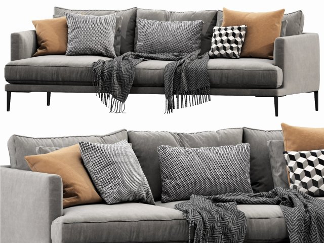 bonaldo paraiso 3 seater 3D 모델 .c4d .max .obj .3ds .fbx .stl .blend 