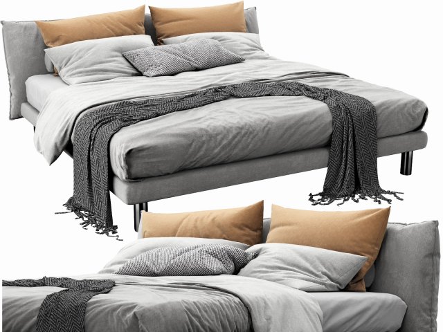 meridiani oliver bed 3D 모델 .c4d .max .obj .3ds .fbx .stl .blend