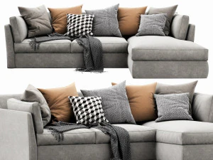 Szezlong meridiani typu queen-size Model 3D