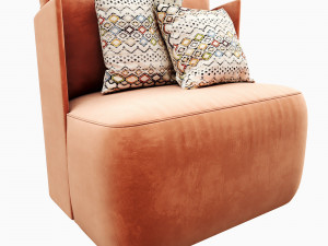 meridiani keaton fit armchair 3D-Modell