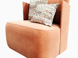 meridiani keaton fit armchair 3D-Modell