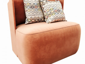 meridiani keaton fit armchair 3D-Modell