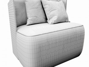 meridiani keaton fit armchair 3D-Modell