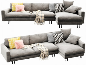 interface blues chaise lounge 3D Model