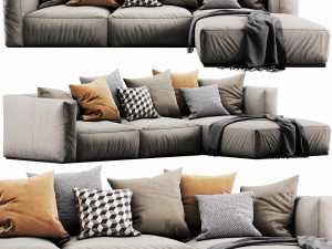 poliform shangai chaise lounge 3D 모델