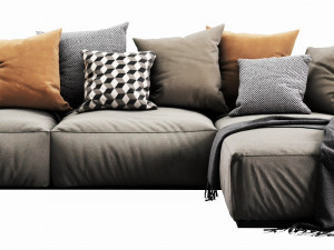 poliform shangai chaise lounge 3D 모델