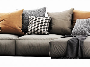 poliform shangai chaise lounge 3D 모델
