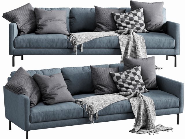 interface luca 3 seater Model 3D .c4d .max .obj .3ds .fbx .stl .blend 