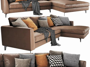 chaise longue meridiani louis up Modello 3D