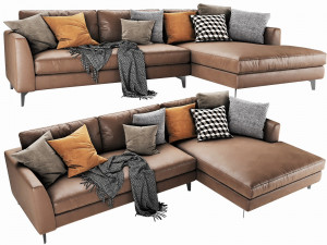 meridiani louis up chaise lounge 3D-Modell