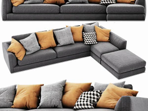 bb italia richard sectional 3D Model