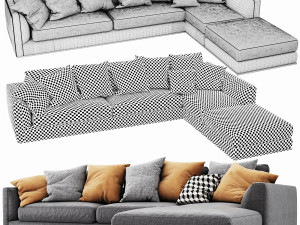 bb italia richard sectional Modelo 3D