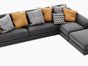 bb italia richard sectional 3D Model