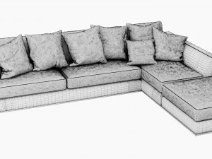 bb italia richard sectional 3D Model