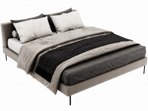 bb italia charles bed 3D Model