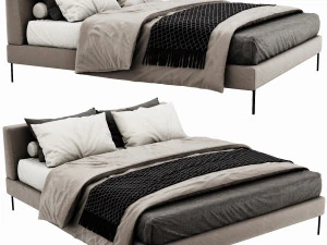 bb italia charles bed 3D Model