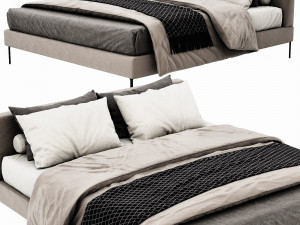 bb italia charles bed Modèle 3D