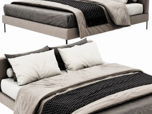 bb italia charles bed 3D Model