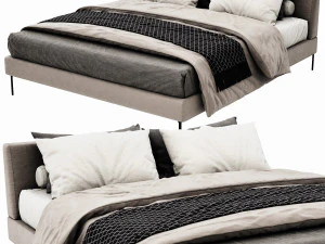bb italia charles bed 3D Model